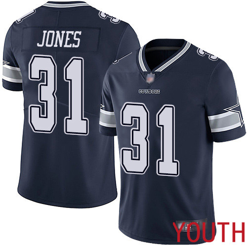 Youth Dallas Cowboys Limited Navy Blue Byron Jones Home #31 Vapor Untouchable NFL Jersey